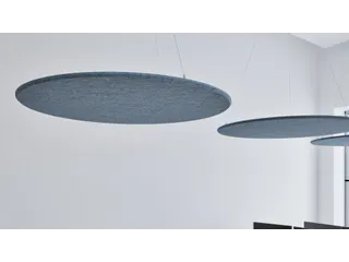 Akoestisch PET-vilt rond plafondpaneel Ø120cm Blauw - 2