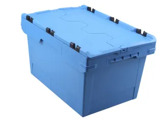 Euronorm-herbruikbare bakken,HxLxB 349x600x400mm,PP,blauw - 3
