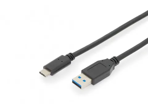 USB Type C-aansluitkabel Type C naar A M/M 1m Gen2 3A 10GB Zwart