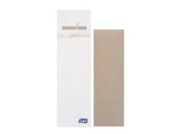 Tork 474639 Afsluitbare Bestekzakje wit met naturel servet 500 Stuks