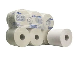Wypall 7276 centerfeed poetsdoek papier op rol 1-laags wit 6 Rol - 3