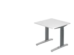 In hoogte verstelbaar bureau,HxBxD 680-850x800x800mm,blad wit