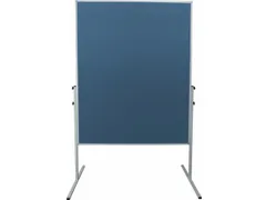 presentatiebord 150x120cm Vilt Blauw frame metaal wit
