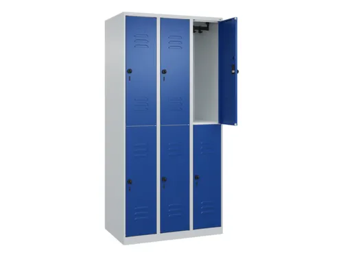 dubbeldekse locker,HxBxD 1850x900x500mm,3x2vak.,vak B 300mm