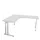 bureau in vrije vorm,HxBxD 740x1600x1600mm,vrije vorm,MP-lichtgrijs