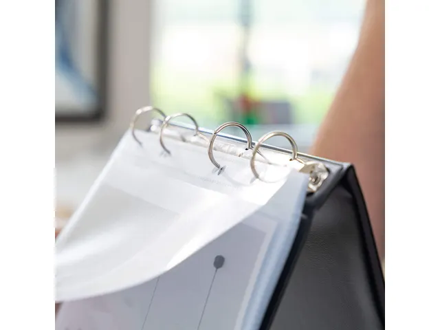 Tafelflipover Rillstab A4 RI93175 liggend zwart 10 tassen