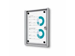 Muurvitrine Indoor Vergrendelbaar Brandwerend 1xA4 Zilver