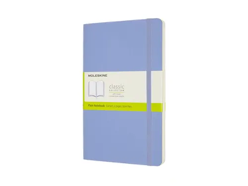 Notitieboek Moleskine large 130x210mm blanco soft cover hydrangea blue