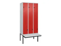 Z-garderobekast,HxBxD 2120x900x815mm,6vak,vak B 300mm,draaigrendel
