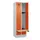 locker met bank,HxBxD 1950x600x815mm,2vak,vak B 300mm,draaigrendel
