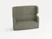 canapé,2 sièges,insonorisant,tissu gris clair,HxlxP 1330x1570x760mm