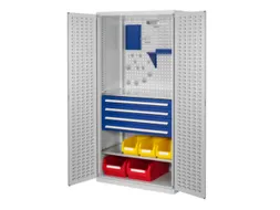 kast met sleufplaat,HxBxD 1950x1000x600mm,2xStalen bodem,RAL5010