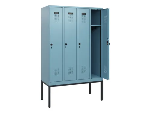schoollocker,HxBxD 1950x1200x500mm,4vak,vak B 300mm,draaigrendel