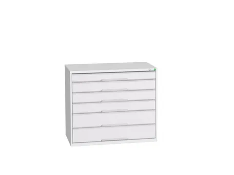 ladekast HxBxD 900x1050x550mm 6laden romp RAL7035 front RAL7035