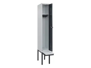 locker met bank,HxBxD 2120x300x815mm,1vak,vak B 300mm,draaigrendel - 1