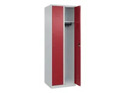 locker,HxBxD 1850x600x500mm,2vak,vak B 300mm,cil.-slot,staand op vloer