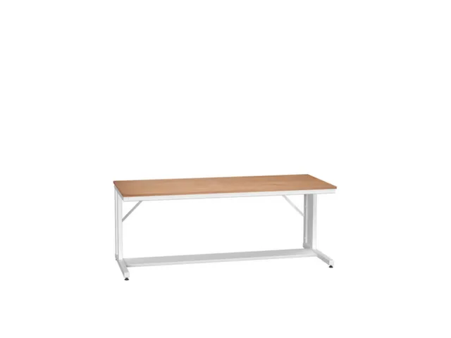 établi HxlxP 780x2000x800mm plateau multiplex pied en C RAL7035