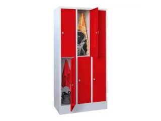 lockerkast,HxBxD 855x900x500mm,3x2vakken,RAL7035,front RAL3000 - 2
