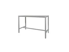 Domino Basic Statafel 160x80x110cm Grijs blad, Alu onderstel