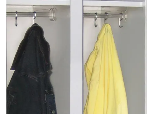 Z-garderobekast,HxBxD 1850x800x500mm,vak B 400mm,RAL7035,front RAL5010