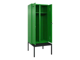 locker met bank,voor scheiding van kleding,HxBxD 2120x800x815mm,2vak - 1
