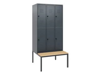 Dubbeldekse dekenkist,HxBxD 1950x900x815mm,3x2vak.,vak B 300mm - 1
