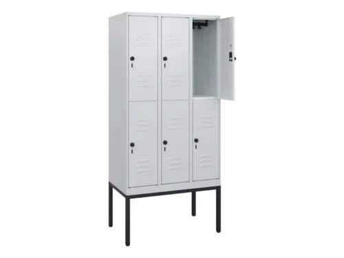 dubbeldekse locker,HxBxD 1950x900x500mm,3x2vak.,vak B 300mm