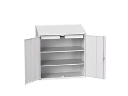 lessenaarkast 1130x1050x550mm 2 legborden 2 laden RAL7035