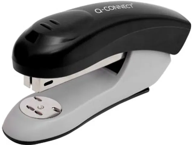 Q-connect Nietmachine Plastic Half Strip 20vel Zwart