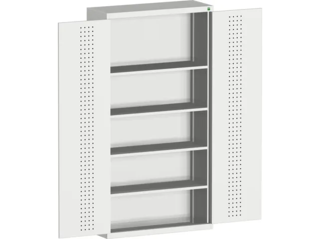 kast met geperforeerde platen,HxBxD 2000x1050x400mm,4xStalen bodem