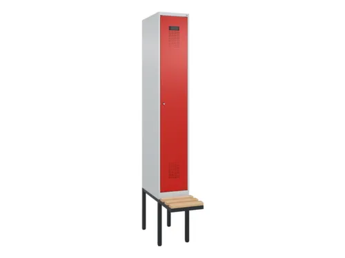 locker met bank,HxBxD 2120x300x815mm,1vak,vak B 300mm,cilinderslot