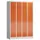garderobekast 1800x1185x500mm 4vak klink sokkel romp RAL7035 RAL3000