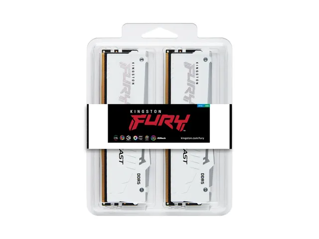 64GB 6000MT/s DDR5 CL36 DIMM (Kit van 2) FURY Beast White RGB EXPO