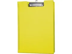 klemmap met insteekmap, uit PP, voor ft A4, geel