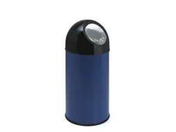 Afvalbak met pushdeksel en binnenemmer 40 Liter Blauw