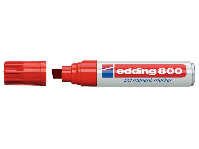 Viltstift edding 800 schuin rood 4-12mm | EddingMarker.nl