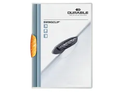Klemmap Durable 2260 swingclip oranje A4 3mm