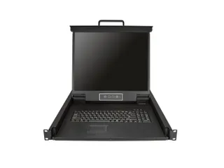 1-Port KVM Console 19 inch LCD Rack 1U USB QWERTY Keyboard - 2