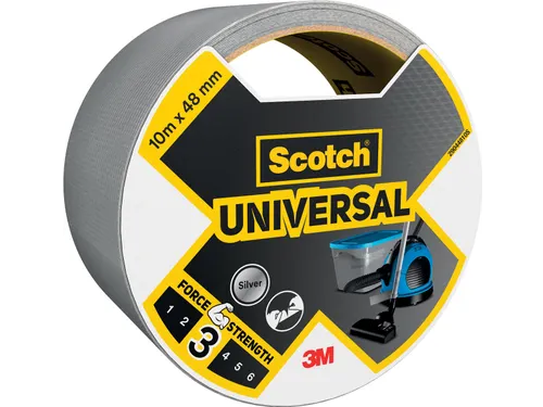 ducttape Universal, ft 48 mm x 25 m, zilver