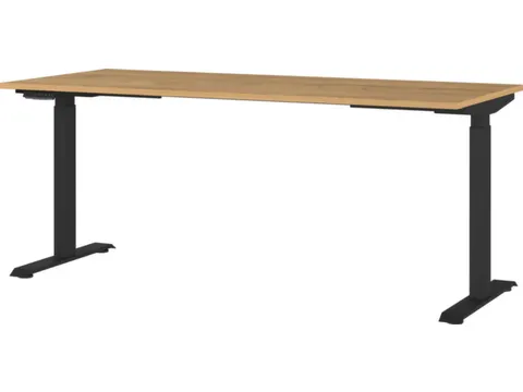 Elektrisch ihv bureau,HxBxD 720-1200x1800x800mm,blad Grandson-eiken