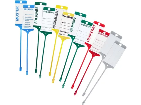 Goederenlabel 600 stuks 1dispenser PP op kleur gesorteerd met gelijnd