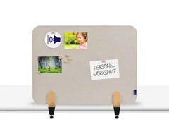 Elements Bureauscherm akoestisch 60x80cm Beige klemmen