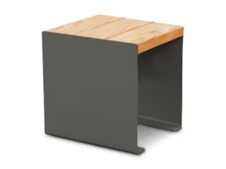 stoel B 450mm 3latten hout-zitting licht eiken zitting H 450mm grijs - 1