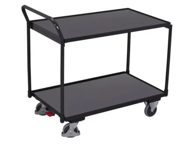 tafelwagen,draagverm. 250kg,2etage(s),laadvl. LxB 985x590mm,houtetage