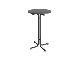 statafel,HxØ 1090x700mm,rond,4voeten wit,blad MDF wit