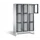 lockerkast 1850x1200x500mm 3x3 vakken Cilinderslot Poten, RAL7021