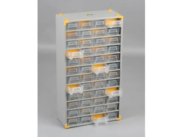 assortimentskast,HxBxD 565x300x140mm,48lade(s),laden transparant