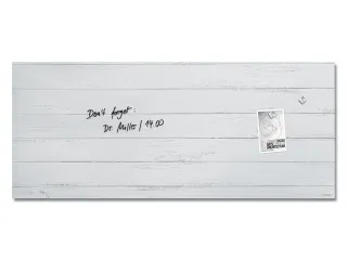Glasmagneetbord Sigel mat WHITE WOOD 130x55cm - 1