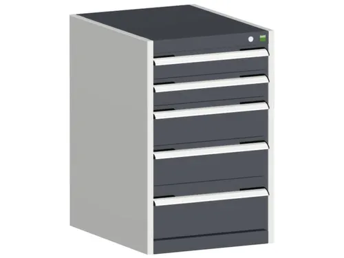 ladekast HxBxD 800x525x525mm 5laden romp RAL7035 front RAL7016