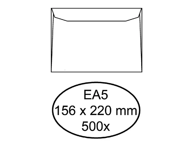 Envelop Quantore Bank Ea5 156X220Mm 80 Gram Wit Gegomd Voordeelbundel